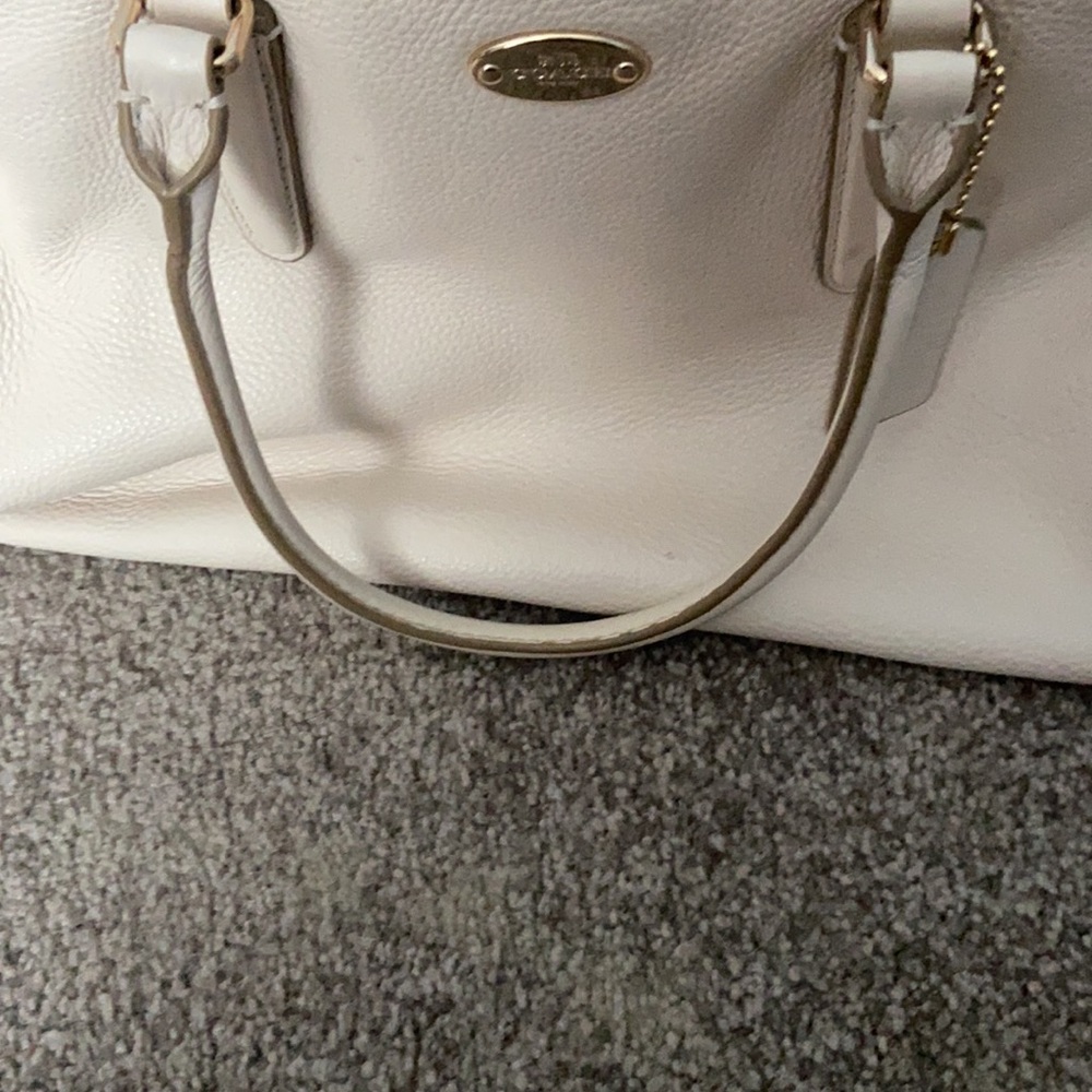 Cream Coach Handheld Bag - Picture 4 of 12